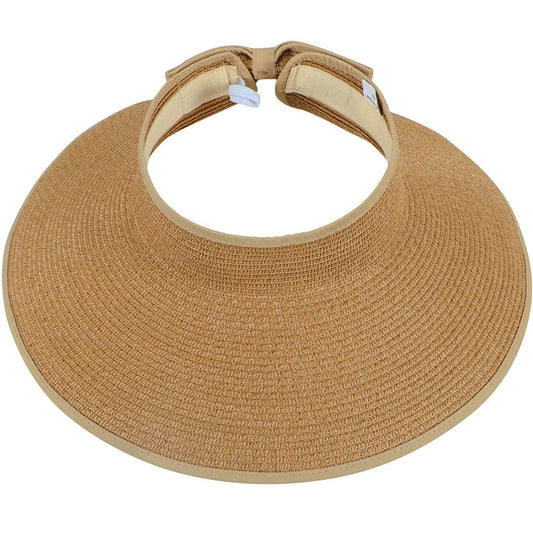 Women Wide Brim Roll-up Straw Sun Hat