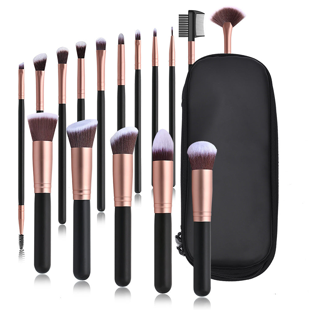 16pcs Eye shadow Makeup Brushes Set with Leather Case