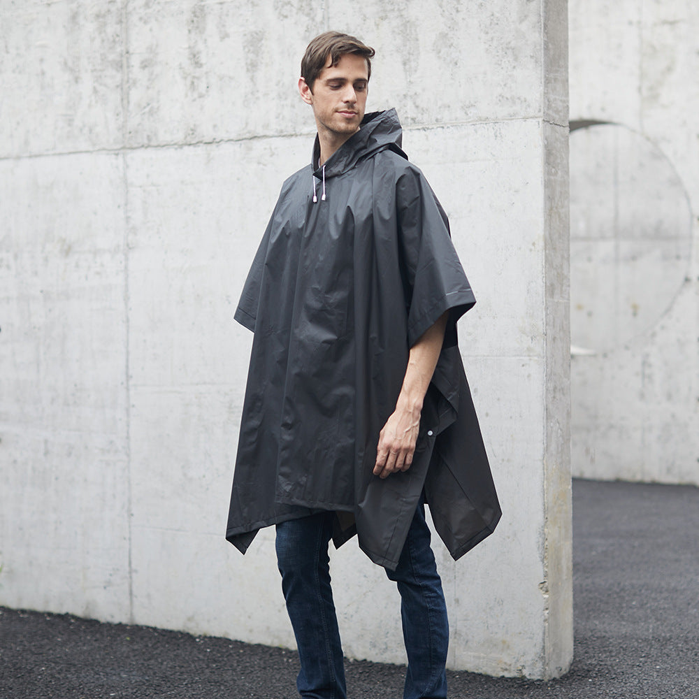 Adults Rain Poncho with Drawstring Hood