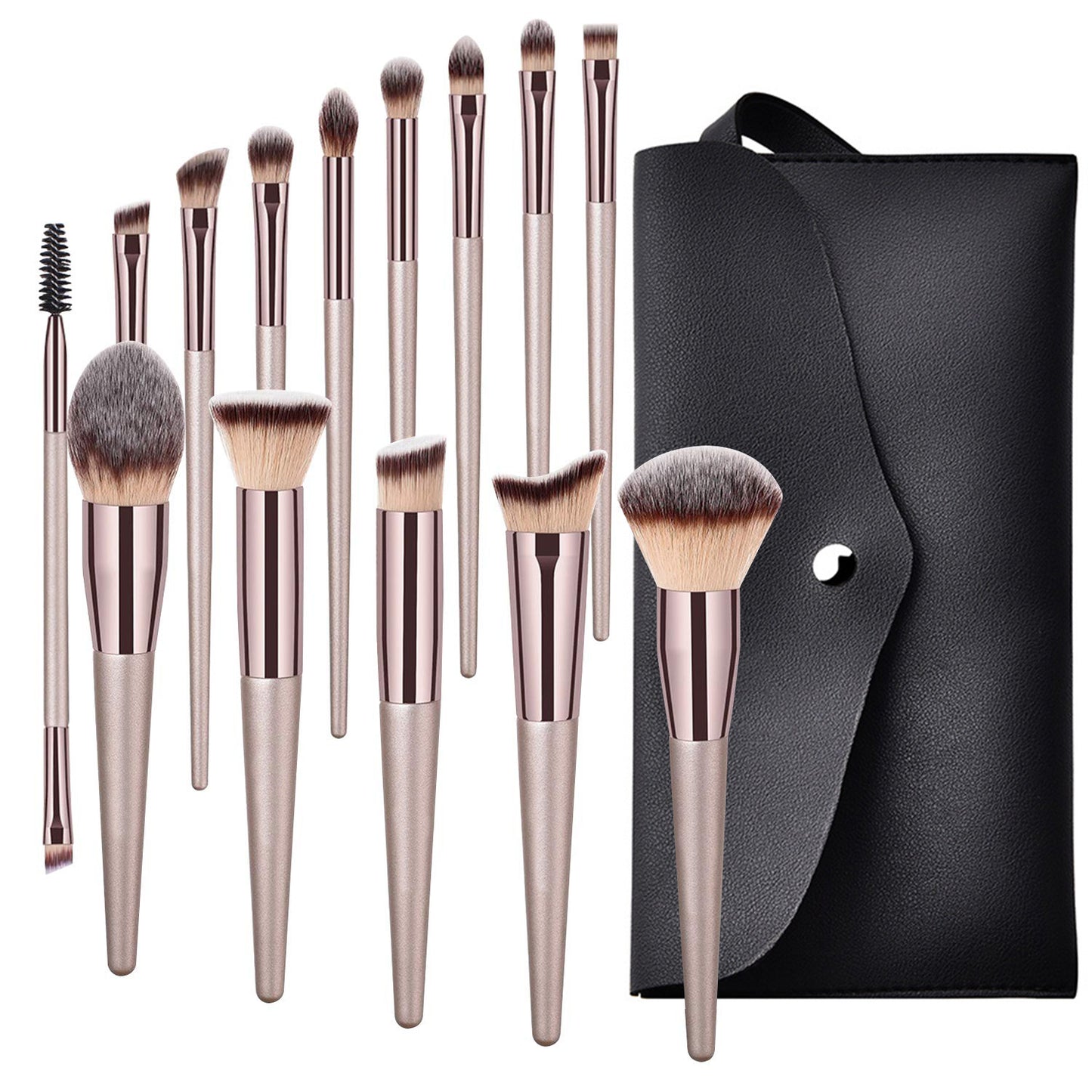 16pcs Eye shadow Makeup Brushes Set with Leather Case