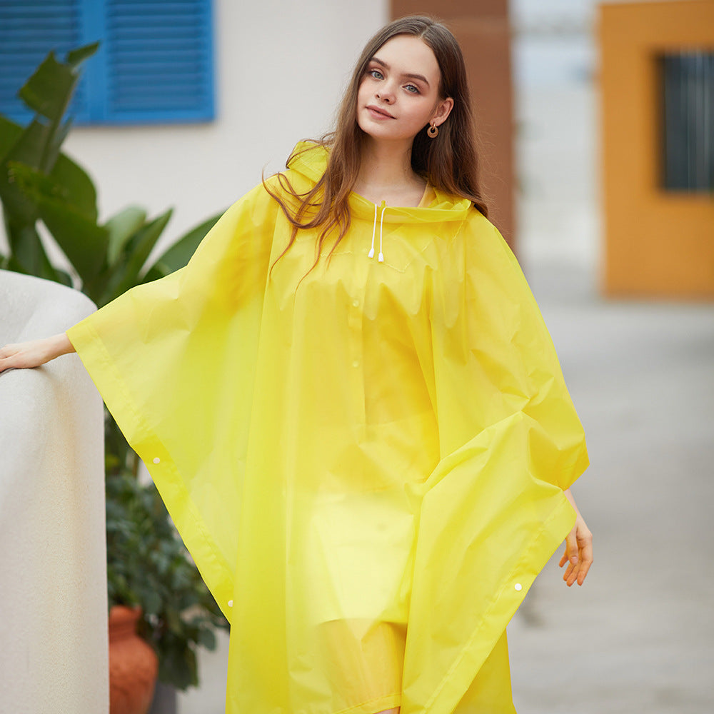 Adults Rain Poncho with Drawstring Hood