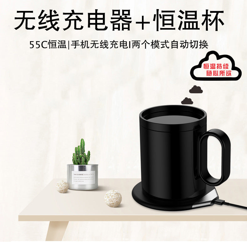 USB Coffee Mug Warmer with Wireless Charger