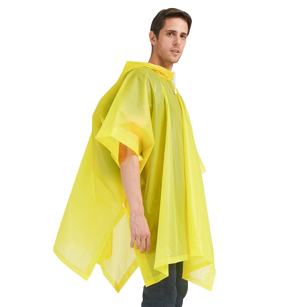 Adults Rain Poncho with Drawstring Hood