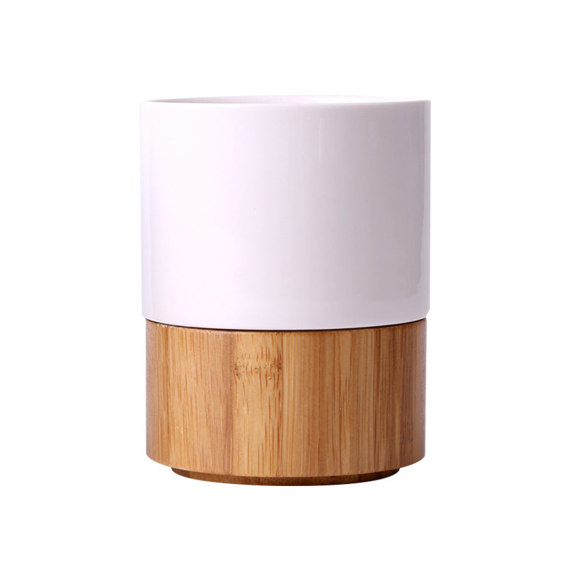 10oz Bamboo Base Ceramic Mug