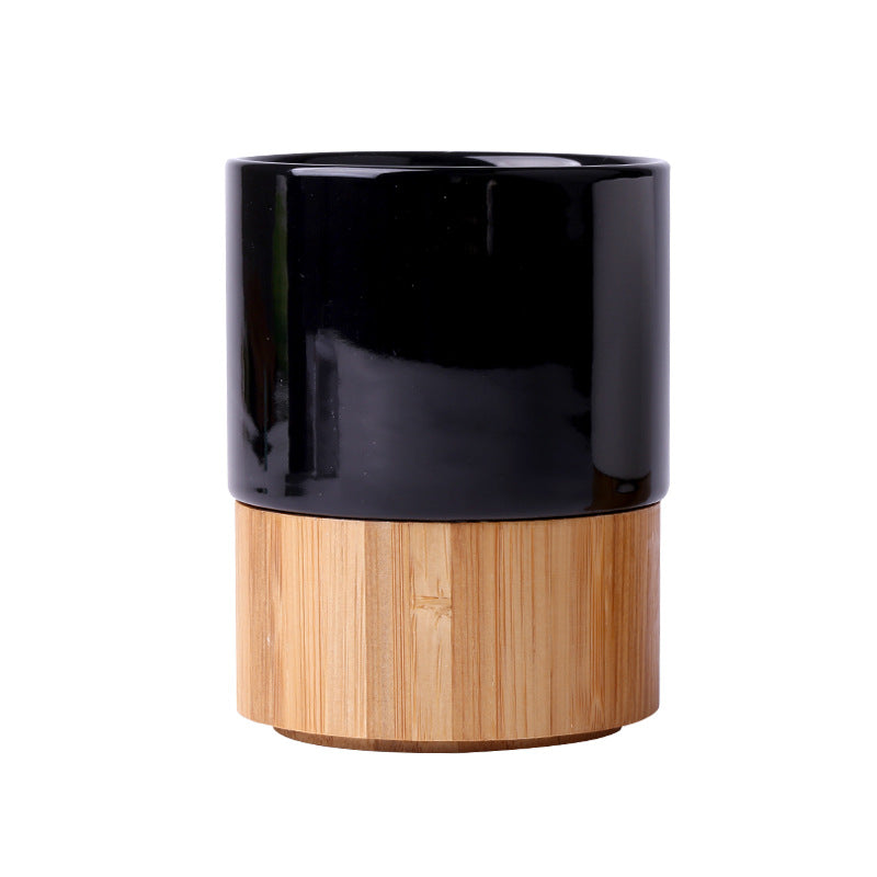 10oz Bamboo Base Ceramic Mug