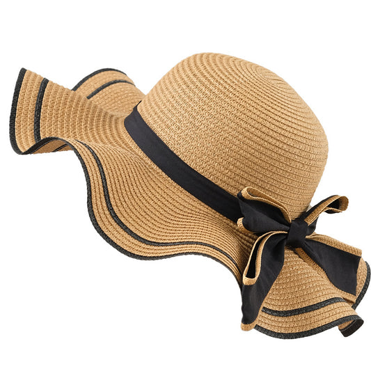 Women Straw Hat with Curved Brim