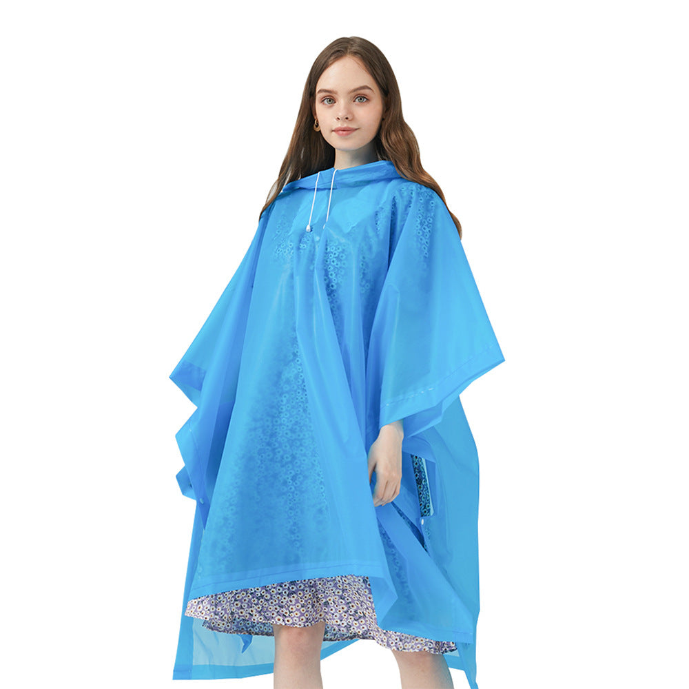 Adults Rain Poncho with Drawstring Hood