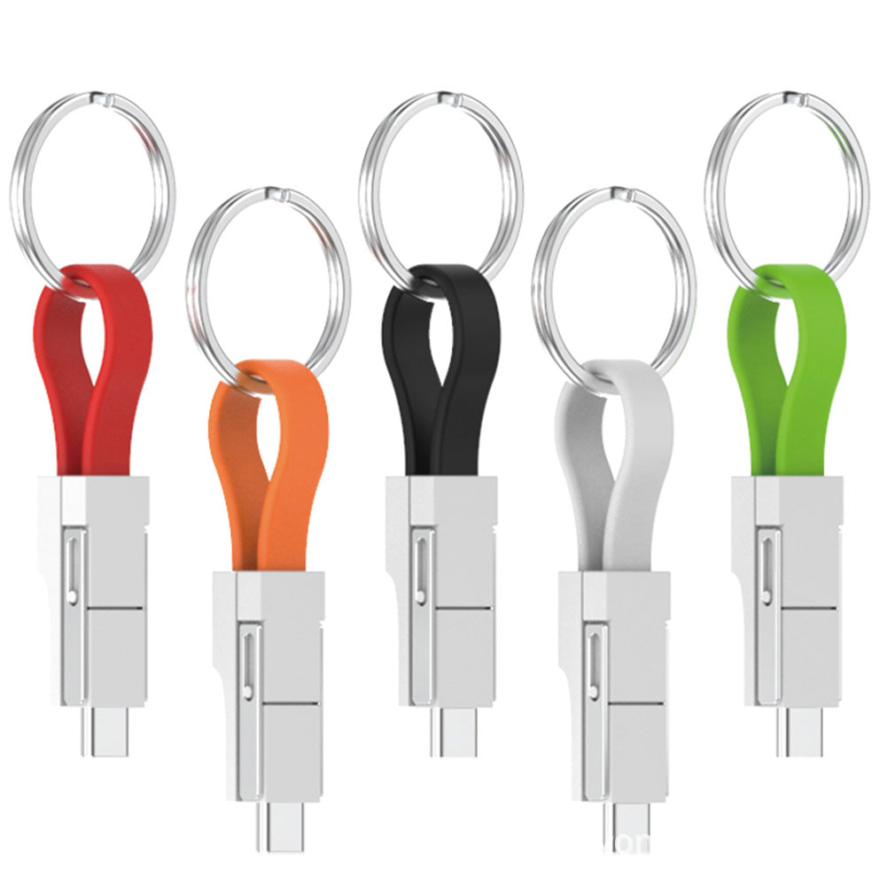 Portable Keychain with 3 In 1 Charging Cord