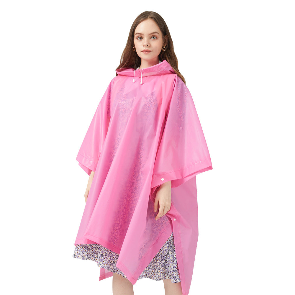 Adults Rain Poncho with Drawstring Hood