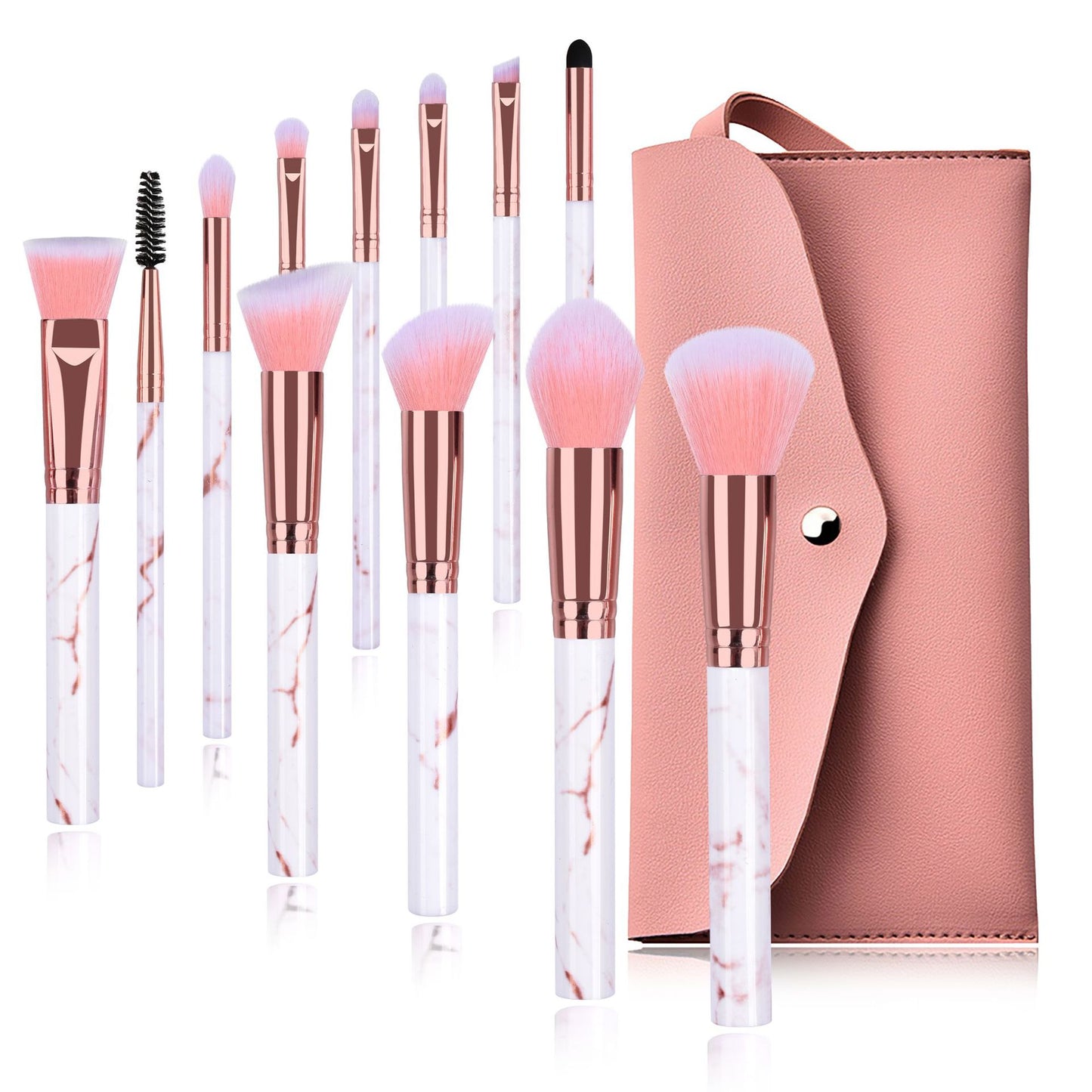 16pcs Eye shadow Makeup Brushes Set with Leather Case