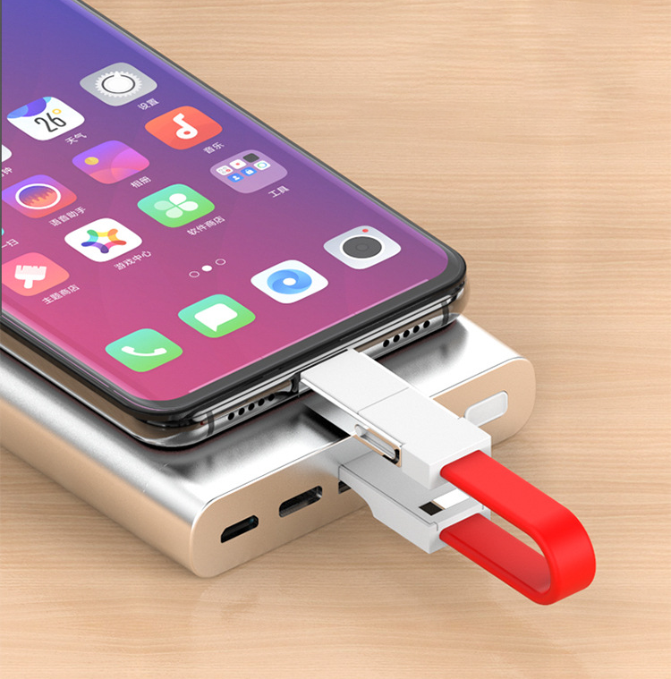 Portable Keychain with 3 In 1 Charging Cord