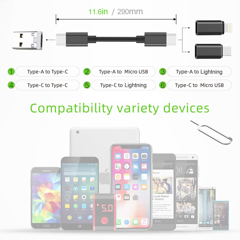 Travel 6-in-1 Charging Cable Kit